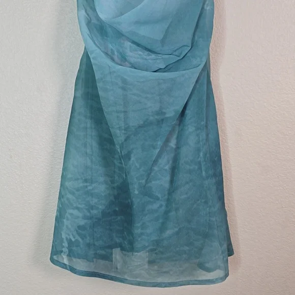 Peppermayo Ocean Away Deep Cowl Mini Halter Neck Dress Size 4  NwT. - Picture 6 of 10
